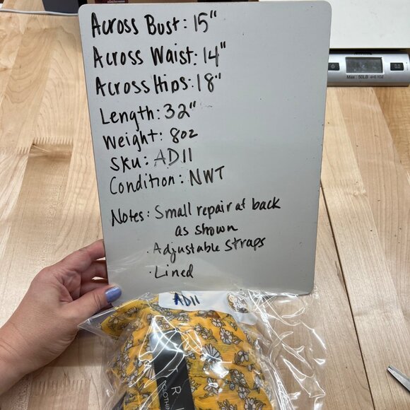 Trixxi Babydoll Floral Print Tiered Mini Dress Smocked Back Yellow Size Medium N - Picture 12 of 12